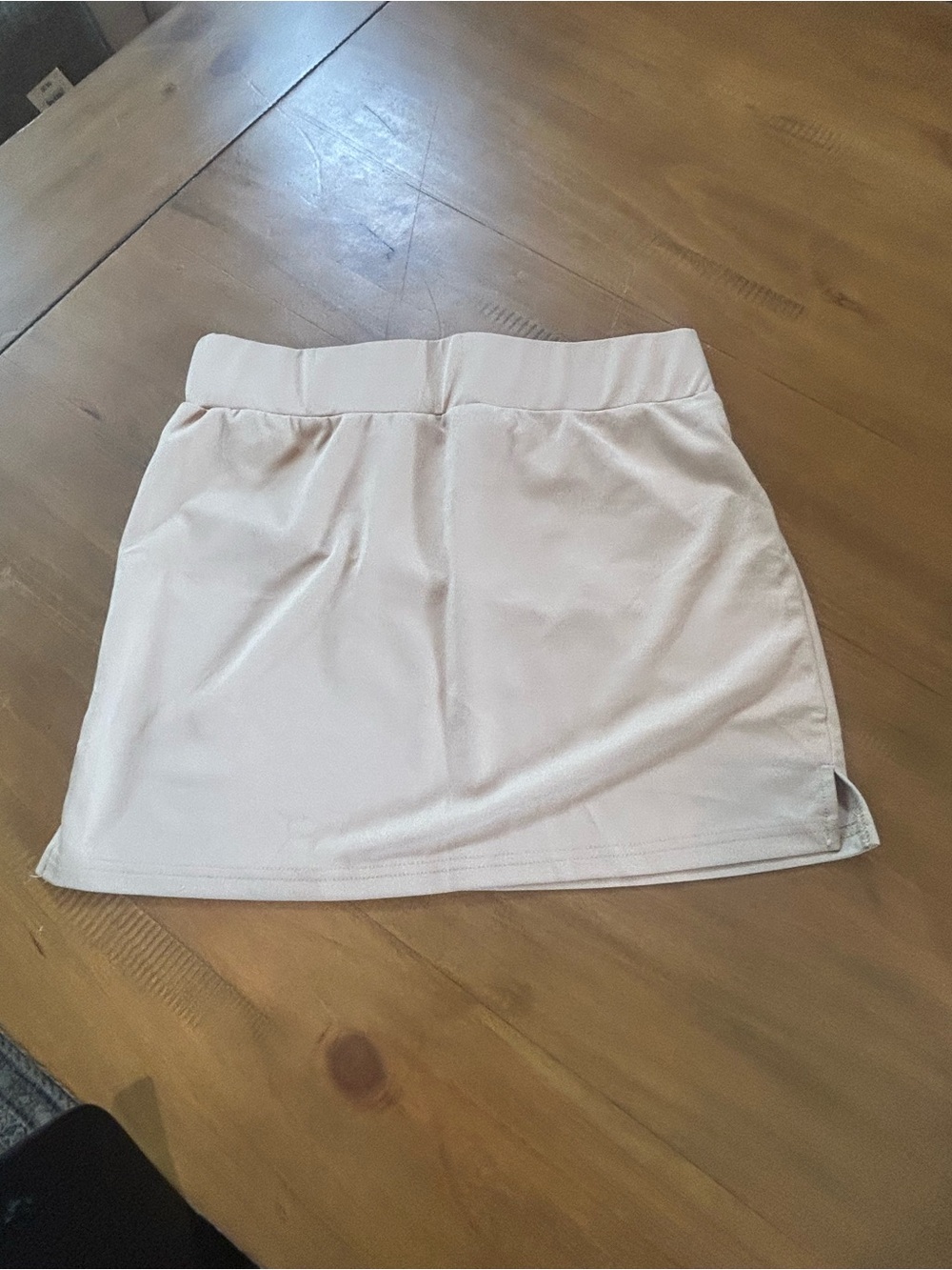 NWT Cider Light Beige Stretch Mini Skort